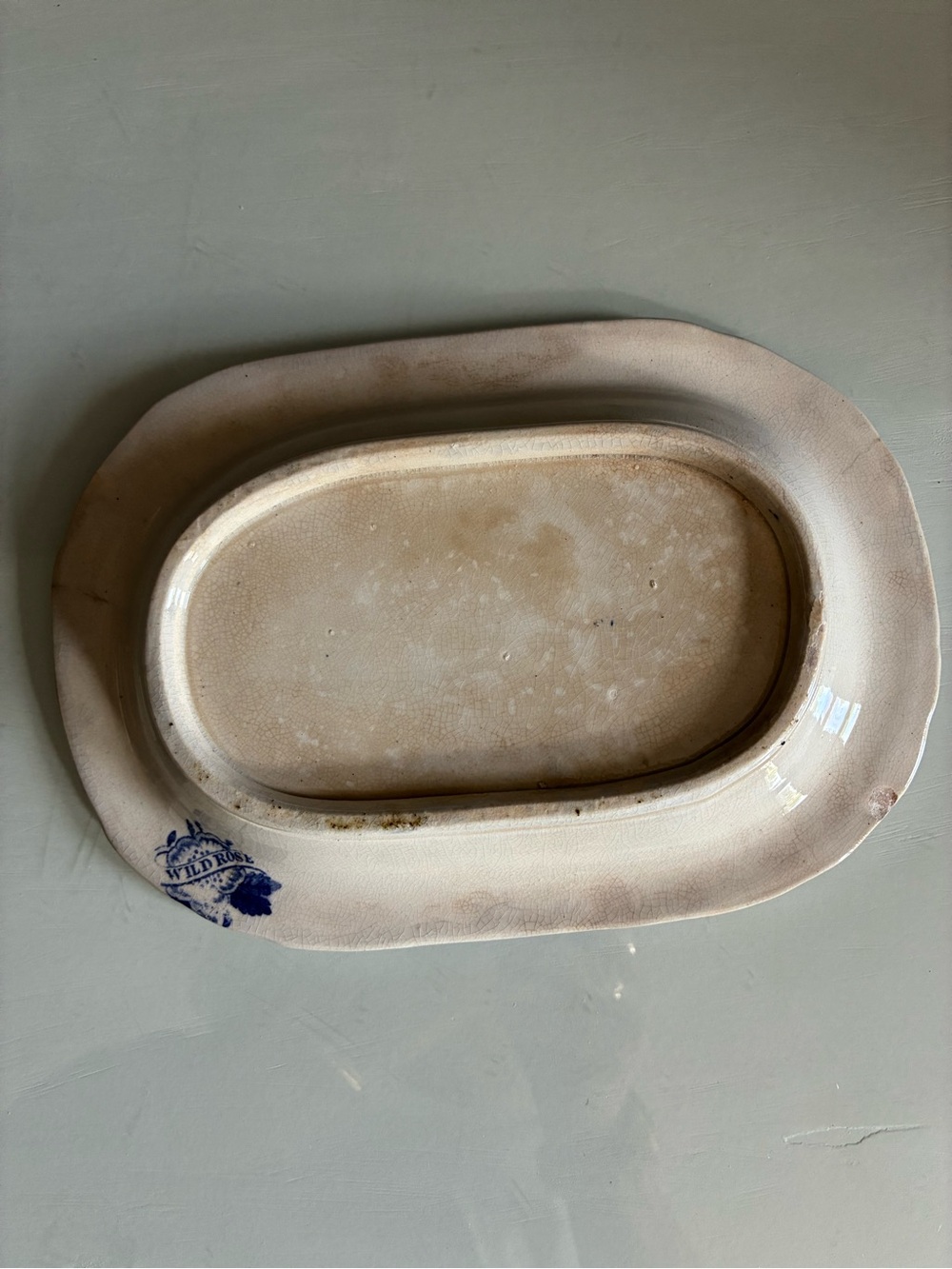 Wild Rose Blue and White Scenic Transferware Trinket Dish - Picture 3 of 8